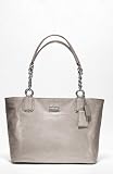 Coach Signature Chelsea Leather East West Tote Platinum Handbag