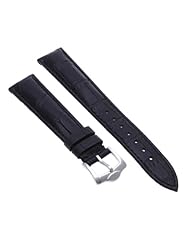 18mm Unisex Genuine Leather Watch Band Strap Bracelet Black Fashion