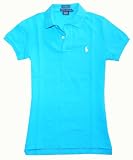 Ralph Lauren Womens Pony Logo Polo T-Shirt (Small, Turquoise)