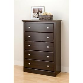 Prepac Regency Espresso 5-Drawer Chest