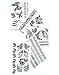 Set of 12 Assorted Costume Accessory Temporary Tattoos