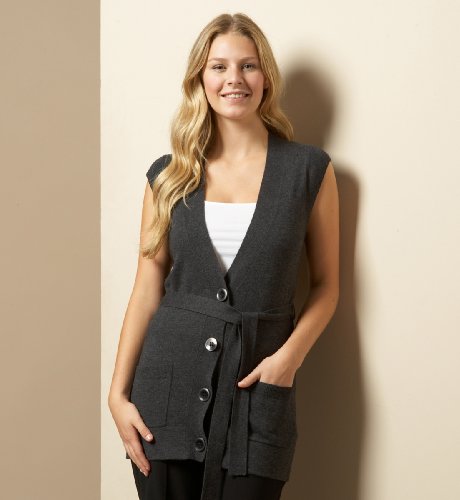 Perfect Longline Waistcoat with Cashmere