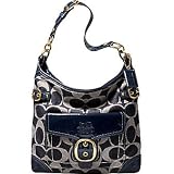 AUTHENTIC COACH BLEECKER SIGNATURE DENIM STITCHED POCKET HOBO 12540