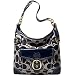AUTHENTIC COACH BLEECKER SIGNATURE DENIM STITCHED POCKET HOBO 12540