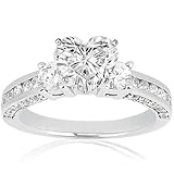 1.75 Ct Heart Shaped Diamond Engagement Ring CUT: EXCELLENT 14K VS2 COLOR-G GIA