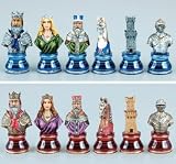 Medieval Times In Clear Base Chess Set, King:3-1/2