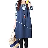 (マーシェル) Marshel マタニティ ワンピース チュニック 長袖 ゆったり おしゃれ デザイン 産前 産後 長く使える 妊婦服 ブルー M