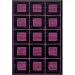 Modern Living AT061 Deco Blocks Black / Purple Contemporary Rug Size: 8' x 11'