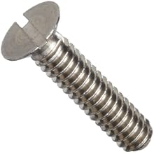 303 Stainless Steel Machine Screw, Metric, Flat Head, Slotted Drive, Plain Finish, Meets NAS Specifications, Right Hand Threads, Made In US