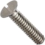 Precision Stainless Steel 303 Machine Screw, Flat Head, Slotted Drive, NAS, M1.4-0.30, 0.080" Length (Pack of 25)