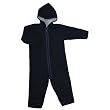 Popolini Overall Polarvlies dunkelblau mit Kapuze in 86/92