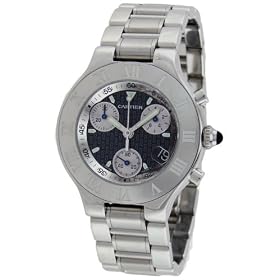 Cartier Men's Must 21 Chronoscaph Stainless Steel Chronograph Watch #W10172T2