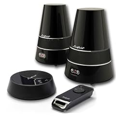 Funk-Boxen Stereo Outdoor Funklautsprecher Wireless Spritzwasserfest Inkl. Fernbedienung (PIANO-SCHWARZ)