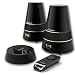 Funk-Boxen Stereo Outdoor Funklautsprecher Wireless Spritzwasserfest Inkl. Fernbedienung (PIANO-SCHWARZ)