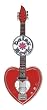 Daisy Rock Heartbreaker Lapel Pin,Red Hot Red,