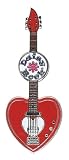 Daisy Rock Heartbreaker Lapel Pin, Red Hot Red, - B000TFZ6P0