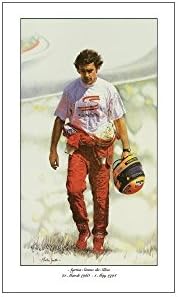 Ayrton Senna Print (Red Overalls)