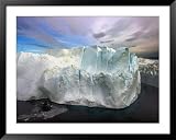 A Section of the Ice Sheet Covering Much of Greenland Scenic Framed Art Poster Print, 49x39