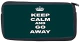 Keep Calm or Go Away - Green Color Neoprene Pencil Case - pencilcase - Ipod Case - PSP Case, Game Boy DS Case, etc.. - UNISEX - Ideal gift for all occassions
