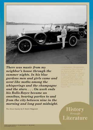 History Through Literature - Great Gatsby Clearance Sale Art Poster Print, 18x25