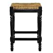 Carolina Cottage 2663-AB Hawthorne 30" Barstool with Rush Seat, Antique Black