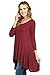 Frumos Womens 3/4 Sleeve Comfy Loose Fit Long Tunic Top