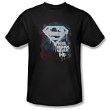 SUPERMAN/REAL HEROES NEVER DIE - S/S ADULT 18/1 - BLACK