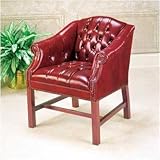Traditional Arm Chair Finish: Windsor Cherry, Fabric: Cortz Vinyl - Blueberry