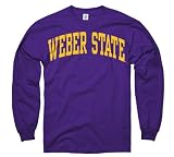 Weber State Wildcats Purple Arch Long Sleeve T-Shirt