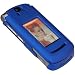 Motorola RAZR2 V8 V9m (NOT Compatible with AT&T V9) Rubberize Dark Blue Snap-On Crystal Case Cover with Removable Belt Clip