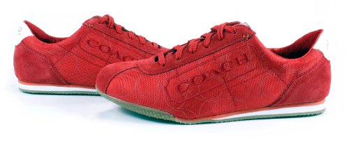 red coach sneakers