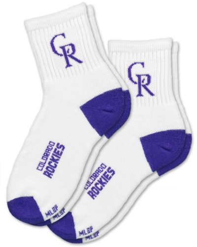 MLB Colorado Rockies Men's Quarter Socks (2 Pack)