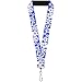 Buckle-Down Lanyard - Hibiscus Blue/White