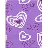 Divatex Kids Microfiber Lilac Hearts Sheet Set FULL Size
