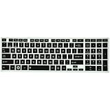 Silicone Laptop Keyboard Cover Skin Protector for Toshiba Satellite C850 C855 C855D C870 C875 C875D US Layout (Black Semitransparent)