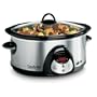 Rival 6-Quart Oval Countdown SmartPot Stainless Steel Slow Cooker