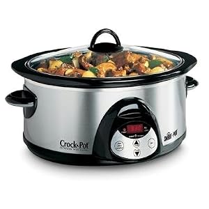 Rival 6-Quart Oval Countdown SmartPot Stainless Steel Slow Cooker by Rival