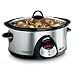 Rival 6-Quart Oval Countdown SmartPot Stainless Steel Slow Cooker