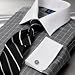 Glen Plaid White Collar Dress Shirt