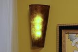 Exciting Lighting Wireless EZ Wall  Sconce Brown Mica  #EZ1002