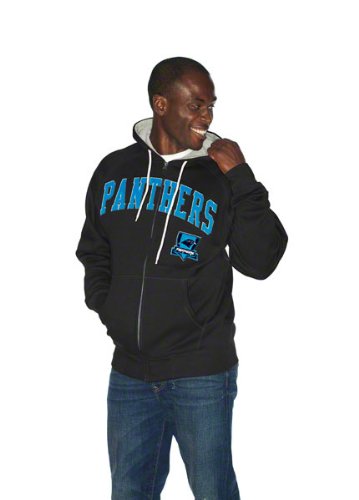 Carolina Panthers NFL Step One Full Zip Hoodie Sweatshirt (Large)