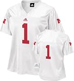 Nebraska Cornhuskers Women's -No. 1- White Fashion Football Jersey