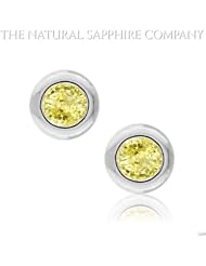 1.25ct. Natural Untreated Yellow Sapphire Earrings.