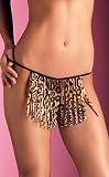 iGees by Fantasy Lingerie Female Animal Print Fringe G-String