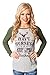 ABD Women's Christmas Letter Reindeer Print Long Sleeve Pullover Shirt Top Tees
