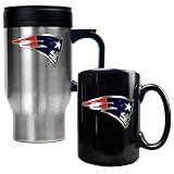 New England Patriots NFL Travel Mug & Ceramic Mug Set - Primary logo