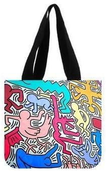 AOIKH Custom Keith Haring Canvas Tote Bag Shopping Bag Two Sides