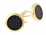 18ct yellow gold cufflinks with onyx