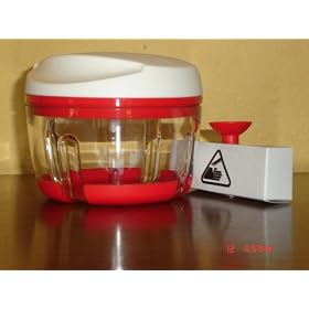 Tupperware Lil ' Chopper 1 1 4 Cup ~Clear, Chili and White~ by Tupperware