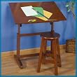 Creative Table and Stool Set (Walnut) - Studio Designs 13257 Creative Table and Stool Set (Walnut) - Studio Designs 13257